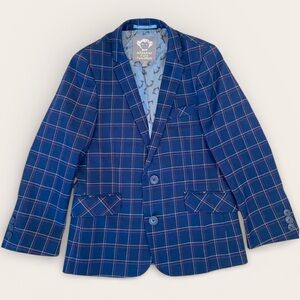 Appaman Fine Tailoring Blue Plaid Blazer